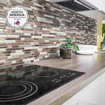 Dosseret Smart Tiles Peel and Stick 4 feuilles 10 x 10 - Bellagio Santi|Dosseret Smart Tiles peler et coller 10 x 10, 4 feuilles - Bellagio Santi