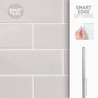 Smart Tiles peler et coller 2 feuilles 23 x 11 Dosseret - Oslo Gris