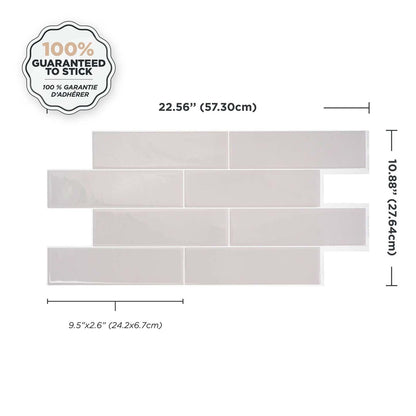 Smart Tiles peler et coller 2 feuilles 23 x 11 Dosseret - Oslo Gris