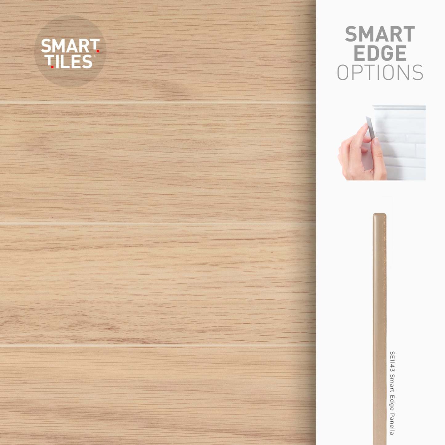 Dosseret Smart Tiles Peel and Stick 2-Sheet 23 x 12 - Norway Oak|Dosseret Smart Tiles peler et coller 23 x 12, 2 feuilles - Norway Oak