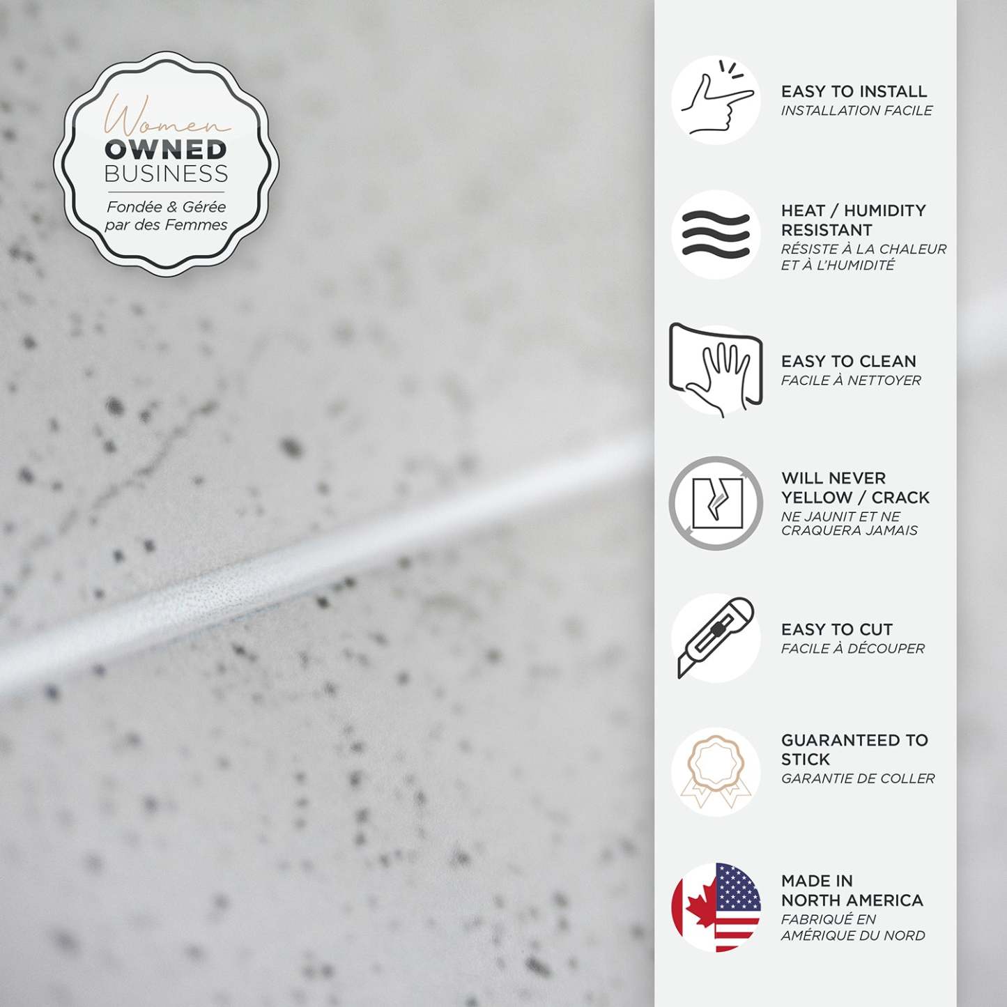 Carrelage adhésif Smart Tiles 2 feuilles 23 x 12 - Norvège Alta|Dosseret Smart Tiles peler et coller 23 x 12, 2 feuilles - Norvège Alta