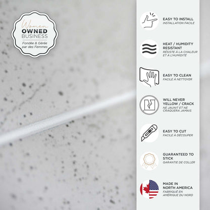 Carrelage adhésif Smart Tiles 2 feuilles 23 x 12 - Norvège Alta|Dosseret Smart Tiles peler et coller 23 x 12, 2 feuilles - Norvège Alta