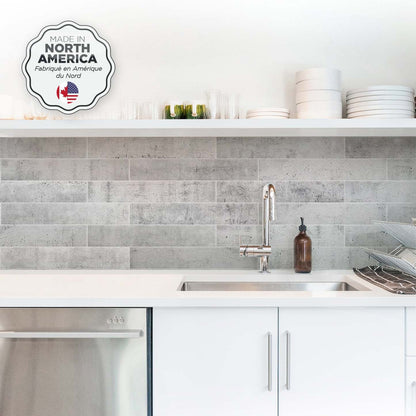 Carrelage adhésif Smart Tiles 2 feuilles 23 x 12 - Norvège Alta|Dosseret Smart Tiles peler et coller 23 x 12, 2 feuilles - Norvège Alta