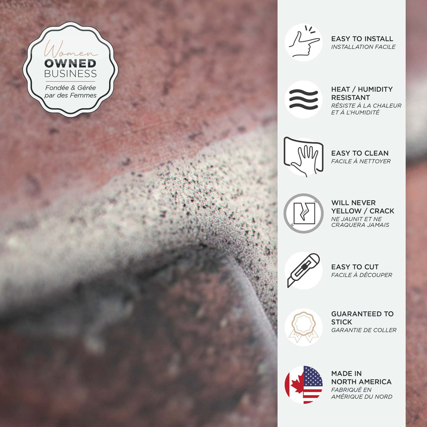 Dosseret Smart Tiles Peel and Stick 2 feuilles 21 x 11 - Brik Porto|Dosseret Smart Tiles peler et coller 21 x 11, 2 feuilles - Brik Porto