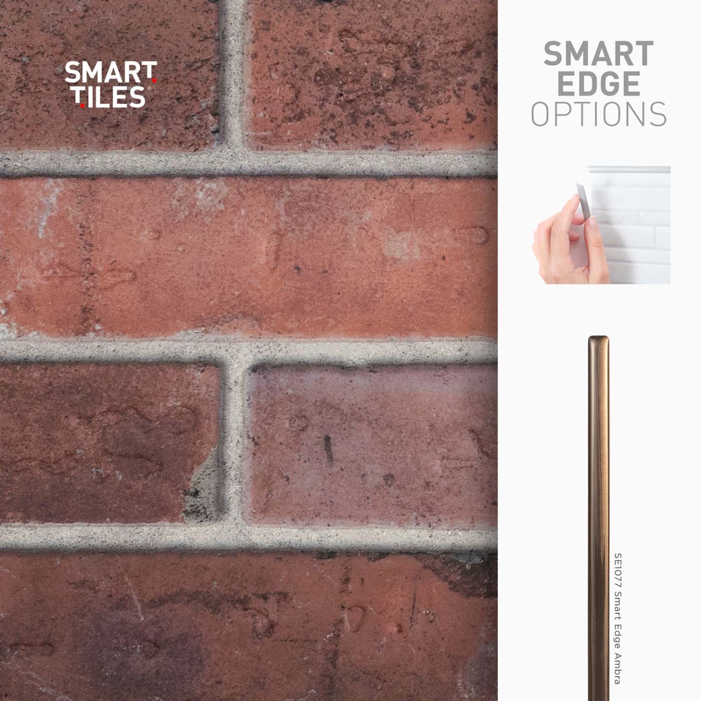 Dosseret Smart Tiles Peel and Stick 2 feuilles 21 x 11 - Brik Porto|Dosseret Smart Tiles peler et coller 21 x 11, 2 feuilles - Brik Porto