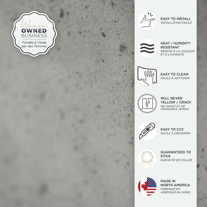 Dosseret Smart Tiles Peel and Stick 2-Sheet 23 x 12 - Blok Grey|Dosseret Smart Tiles peler et coller 23 x 12, 2 feuilles - Blok Grey