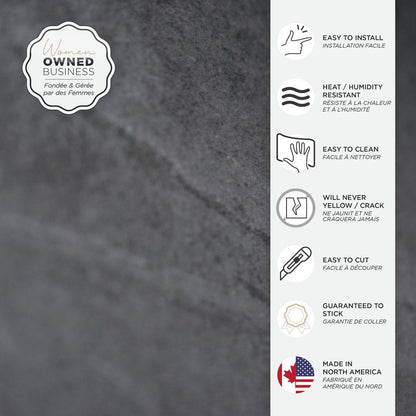 Carrelage adhésif Smart Tiles 2 feuilles 23 x 12 - Blok Slate