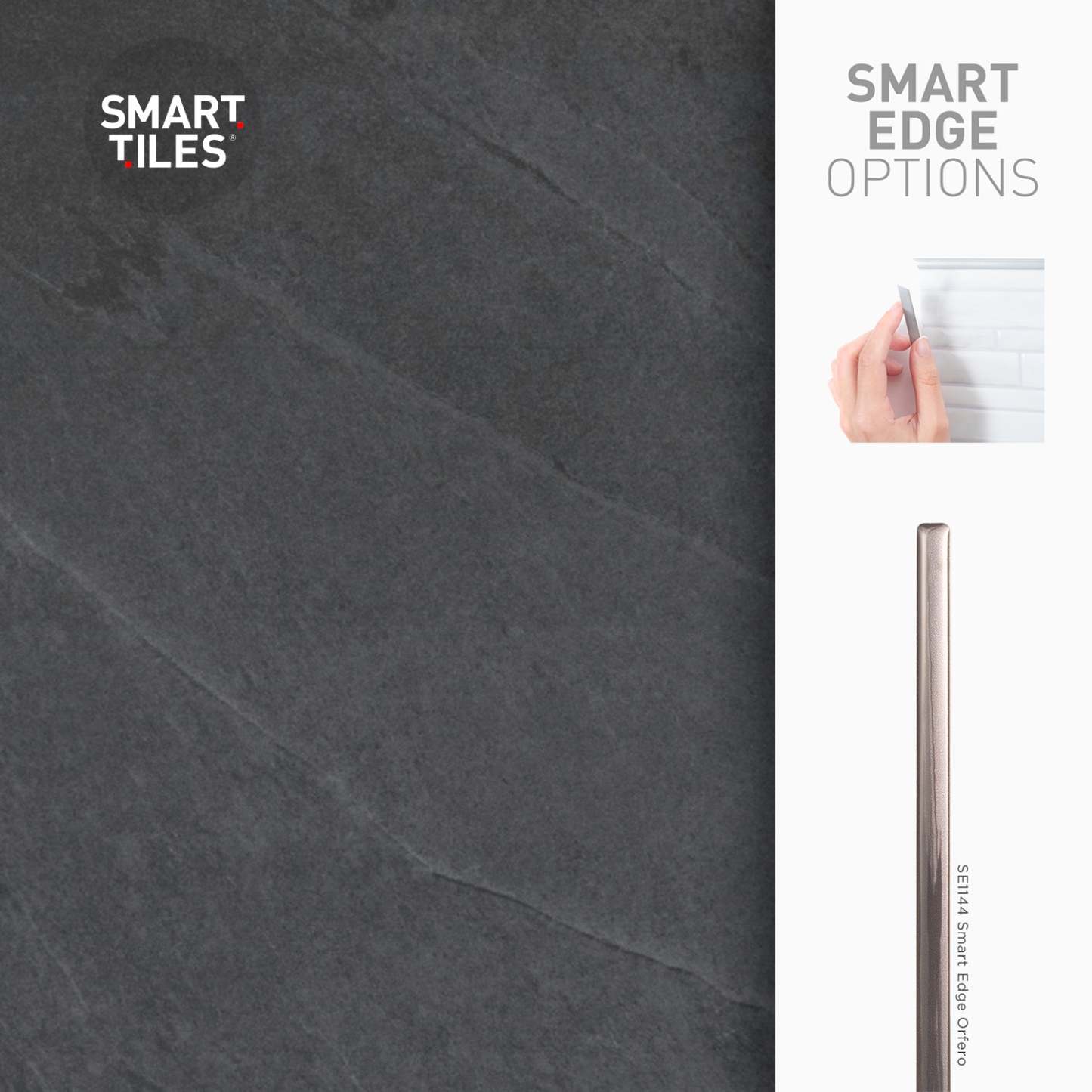 Carrelage adhésif Smart Tiles 2 feuilles 23 x 12 - Blok Slate