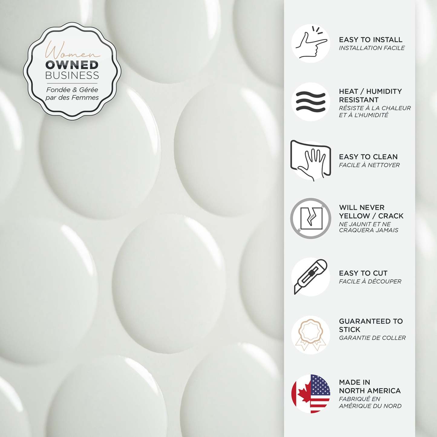 Dosseret Smart Tiles Peel and Stick 4 feuilles 9 x 9 - Penny Romy