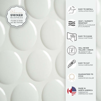 Dosseret Smart Tiles Peel and Stick 4 feuilles 9 x 9 - Penny Romy