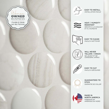 Smart Tiles peler et coller 4 feuilles 9 x 9 dosseret - Penny Terra