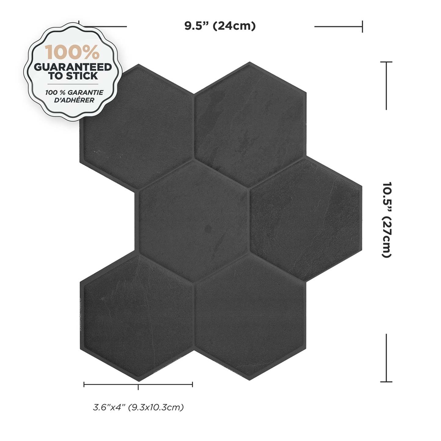 Dosseret Smart Tiles Peel and Stick 4 feuilles 10 x 11 - Hexa Walton