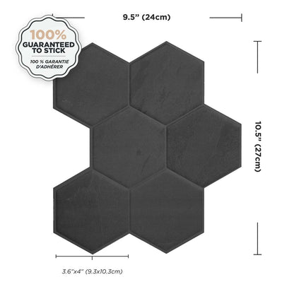 Dosseret Smart Tiles Peel and Stick 4 feuilles 10 x 11 - Hexa Walton
