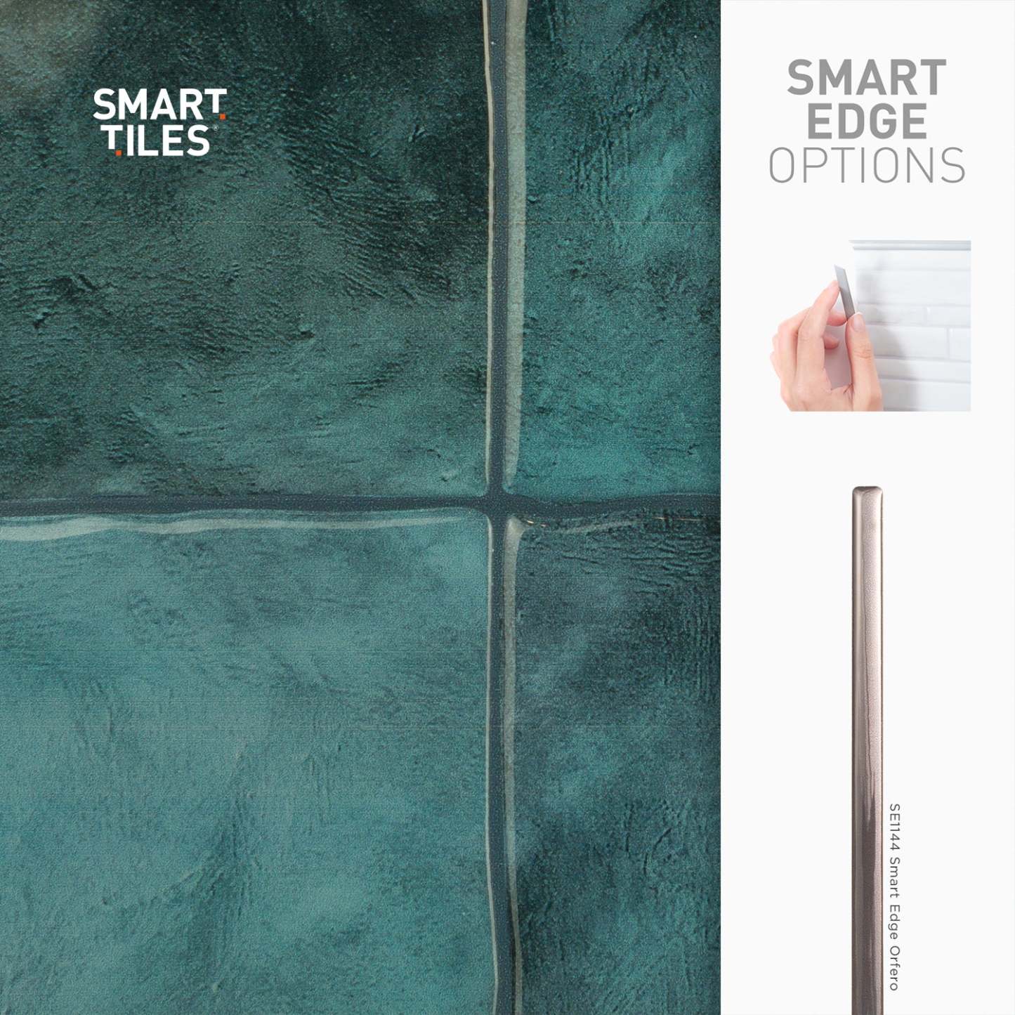 Smart Tiles peler et coller 4 feuilles 9 x 9 dosseret - Zellige Costa