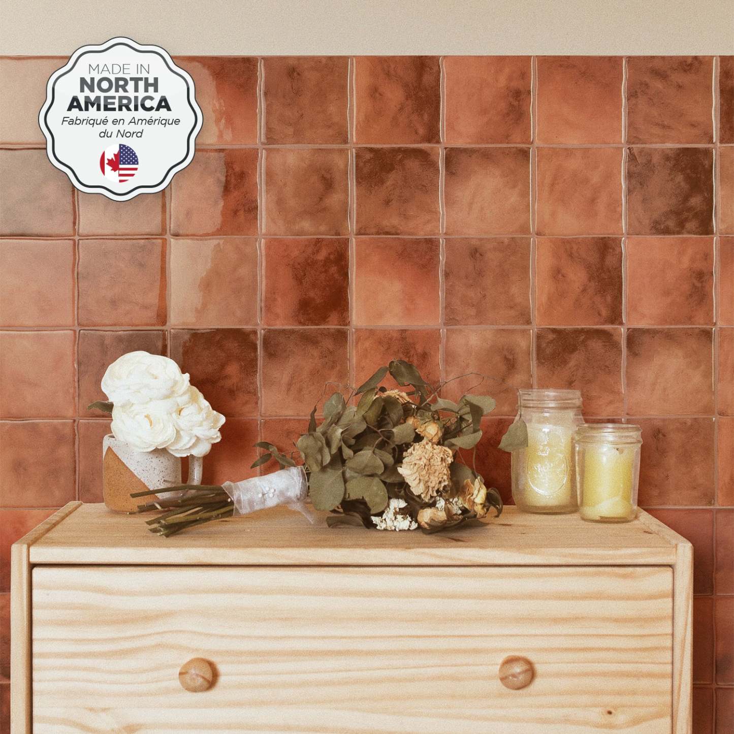 Smart Tiles peler et coller 4 feuilles 9 x 9 dosseret - Zellige Safi