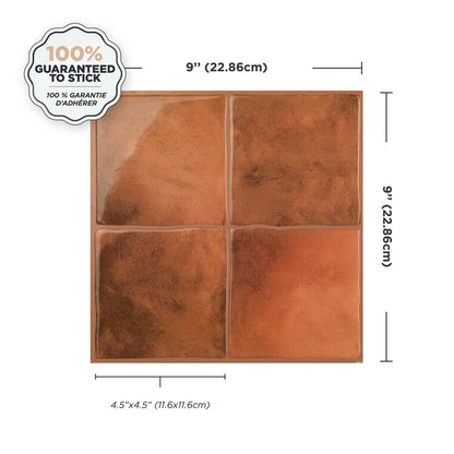 Smart Tiles peler et coller 4 feuilles 9 x 9 dosseret - Zellige Safi
