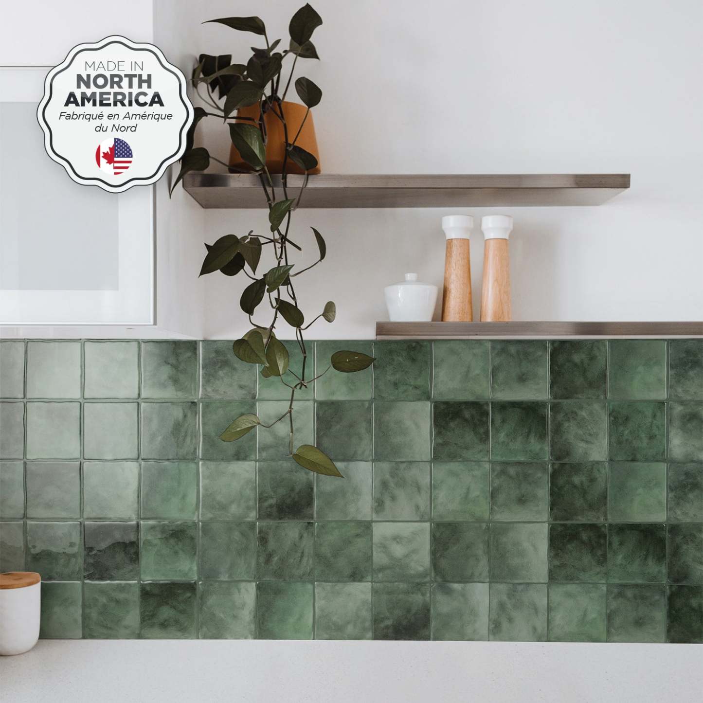 Smart Tiles peler et coller 4 feuilles 9 x 9 dosseret - Zellige Taza