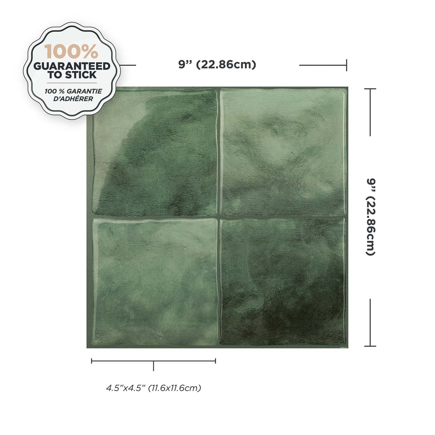 Smart Tiles peler et coller 4 feuilles 9 x 9 dosseret - Zellige Taza