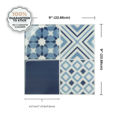 Smart Tiles peler et coller 4 feuilles 9 x 9 Dosseret - Vintage Calvi