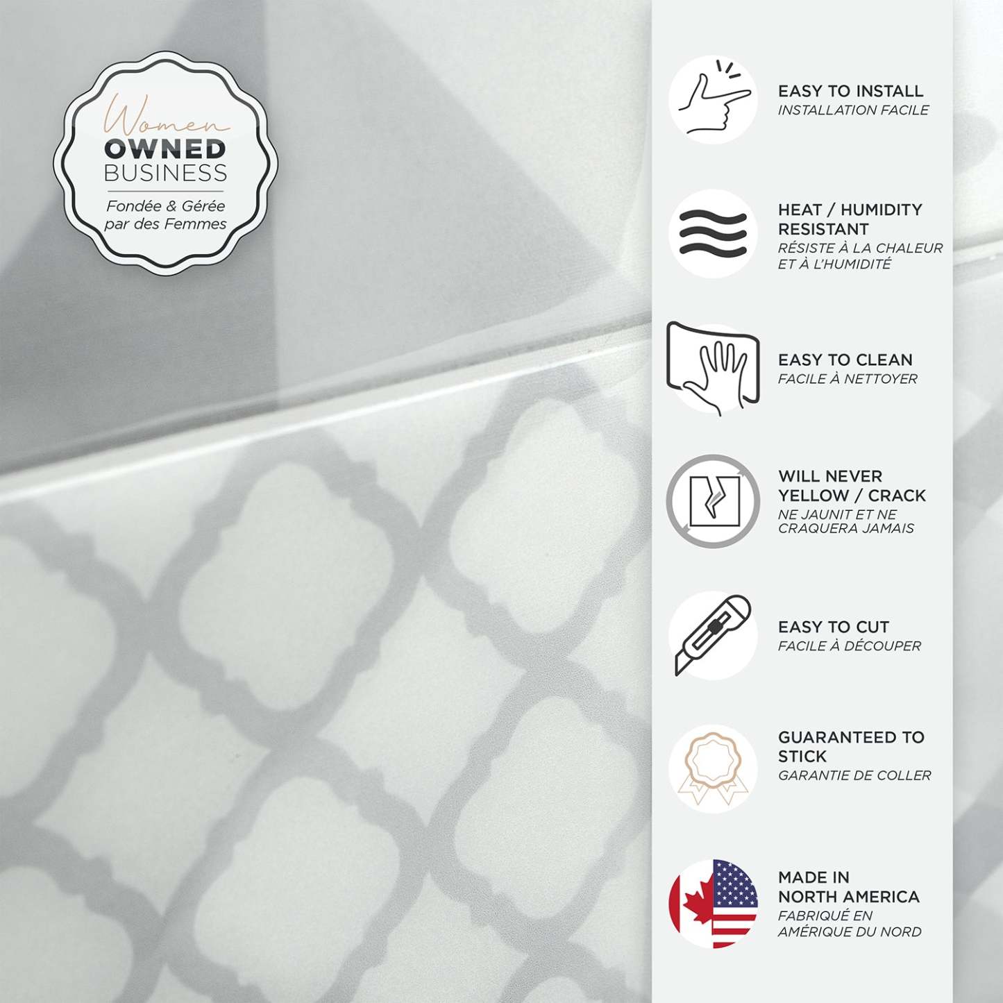 Smart Tiles peler et coller 4 feuilles 9 x 9 dosseret - Vintage Leone