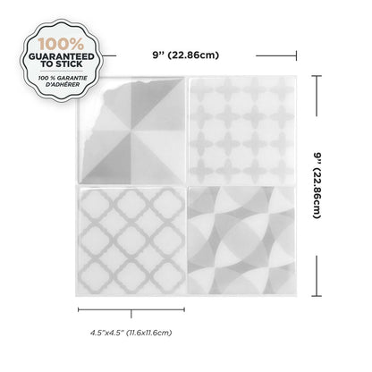 Smart Tiles peler et coller 4 feuilles 9 x 9 dosseret - Vintage Leone