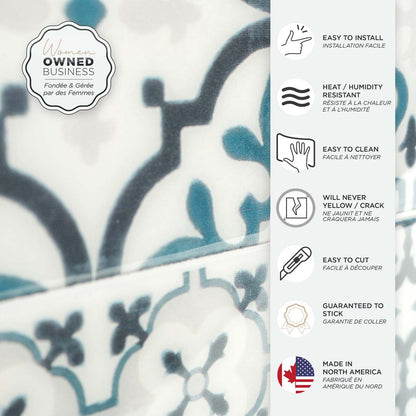 Smart Tiles peler et coller 4 feuilles 9 x 9 dosseret - Vintage Marino