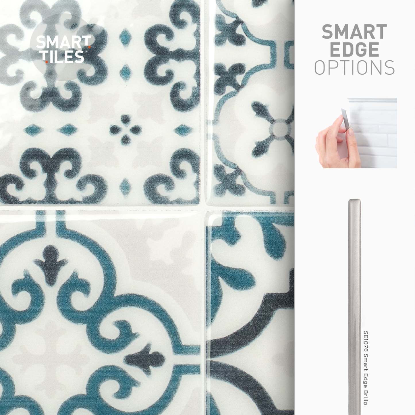 Smart Tiles peler et coller 4 feuilles 9 x 9 dosseret - Vintage Marino