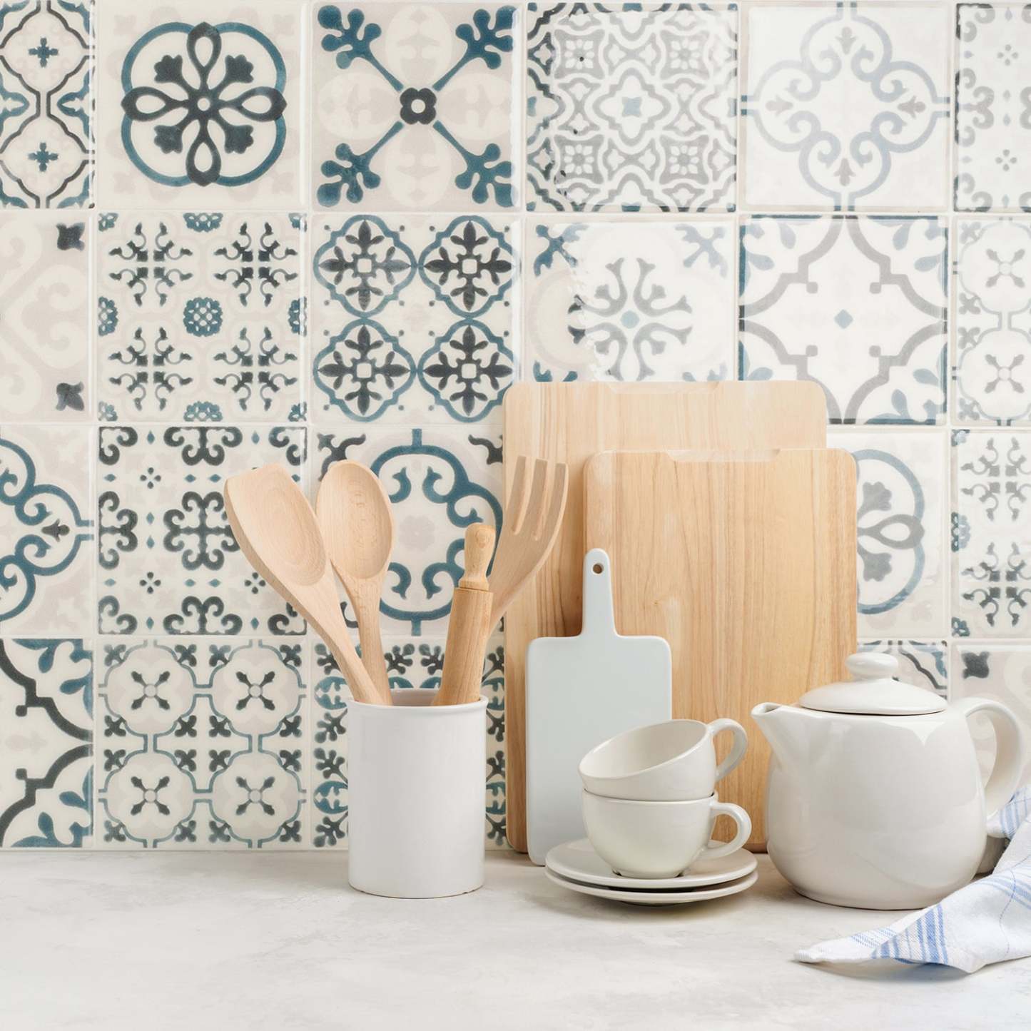 Smart Tiles peler et coller 4 feuilles 9 x 9 dosseret - Vintage Marino