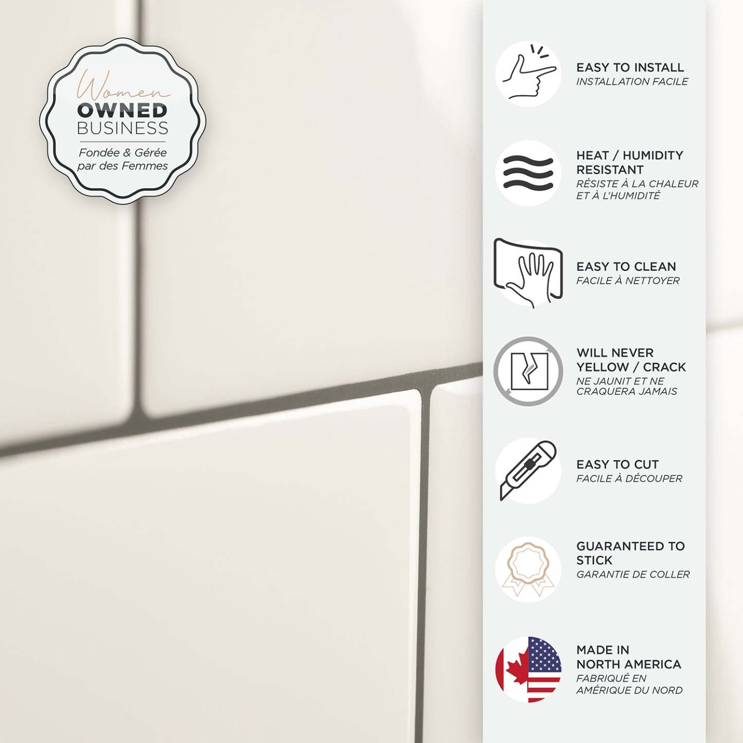Smart Tiles peler et coller 2 feuilles 22 x 8 Dosseret - Carré Velden
