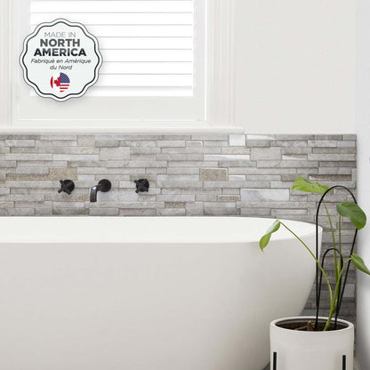 Dosseret Smart Tiles Peel and Stick 2 feuilles 23 x 11 - Pietra Pozzuoli|Dosseret Smart Tiles peler et coller 23 x 11, 2 feuilles - Pietra Pozzuoli