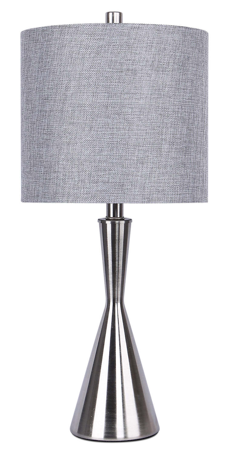 Lampe de table 23 Nickel Brossé|Lampe de table de 23 po nickel brossé