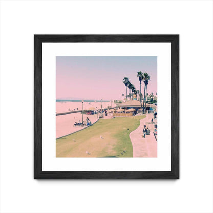 Œuvre d’art murale encadrée noire et mate « Summer Days » 30 x 30