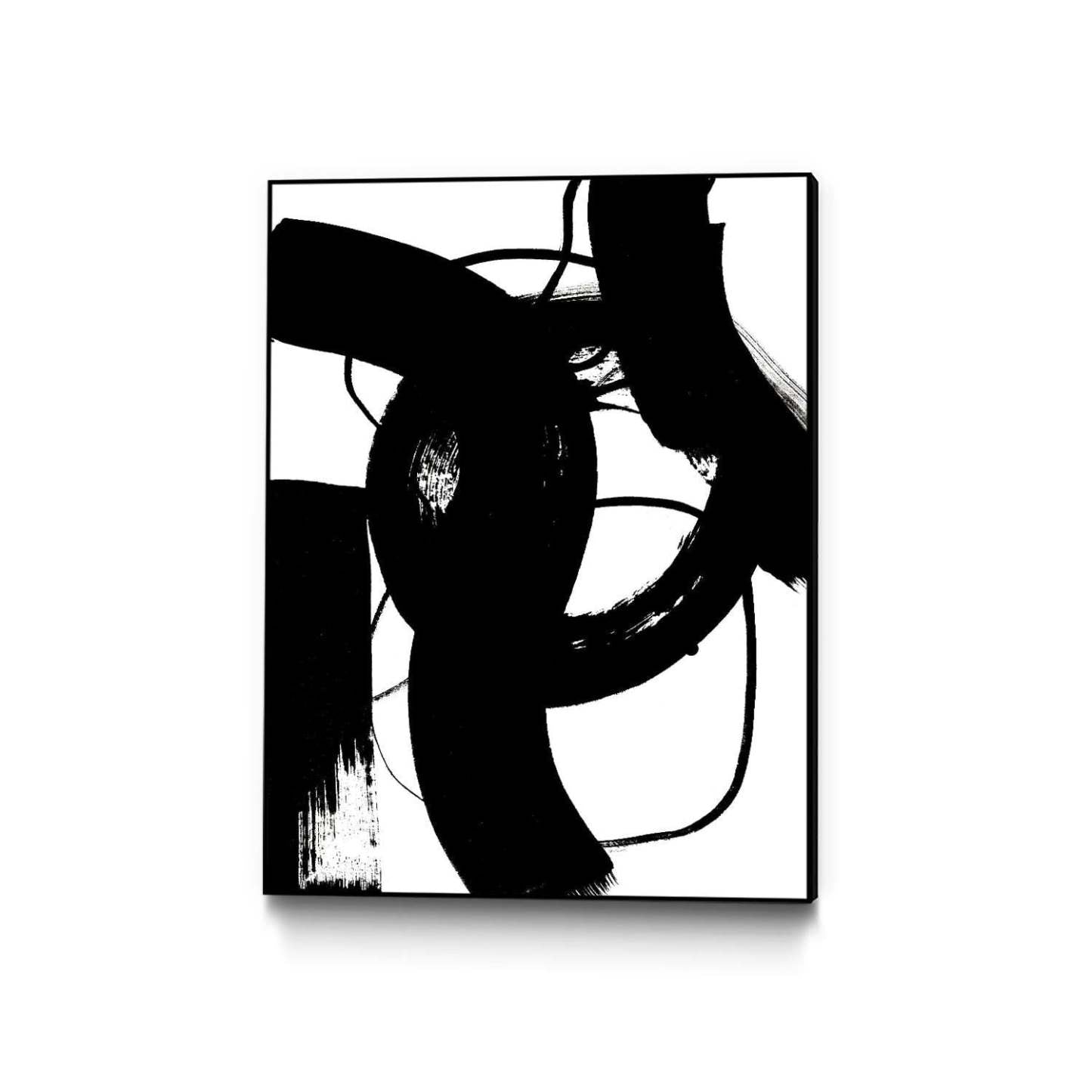 Œuvre d'art murale sur toile encadrée noire « Blackthoroughfares Ii » 24 x 32