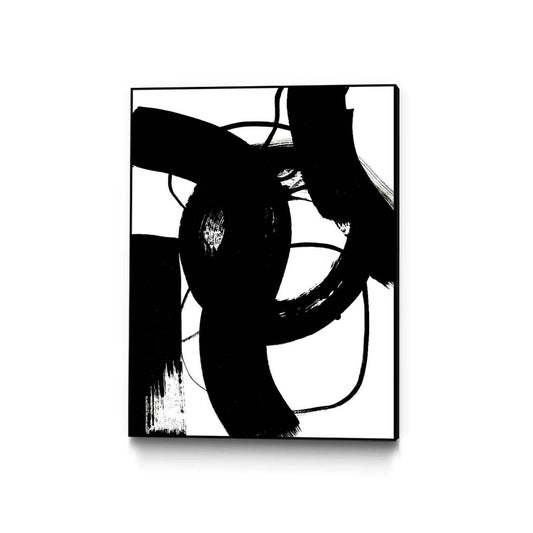 Œuvre d'art murale sur toile encadrée noire « Blackthoroughfares Ii » 24 x 32