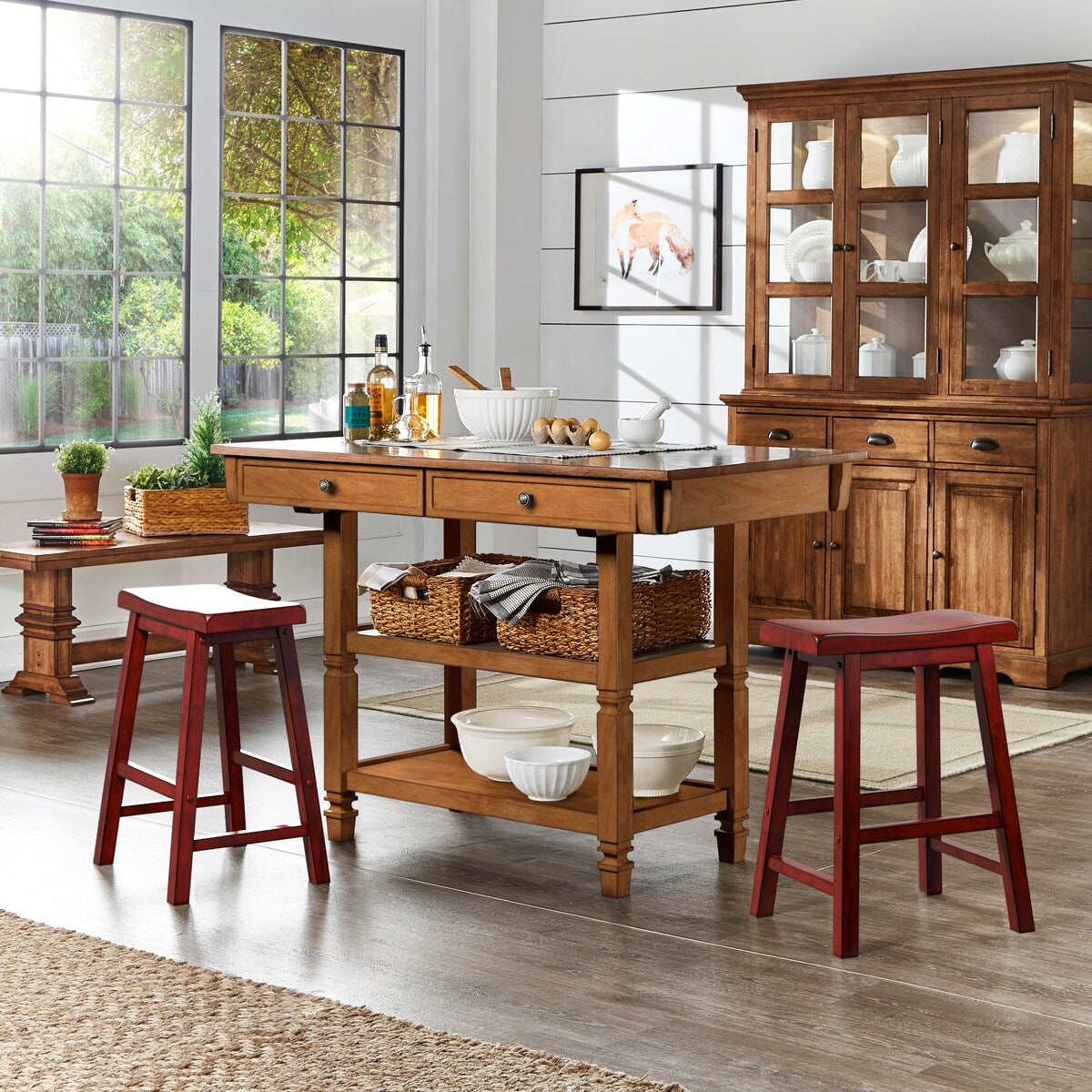 Tabourets de bar sans dossier Salvador II (lot de 2) par iNSPIRE Q Classic