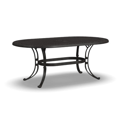 Ensemble de salle à manger d'extérieur en aluminium bronze Sanibel 7 pièces avec table à manger ovale de 72 pouces et six fauteuils par Homestyles