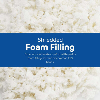 Sealy Teddy Corduroy High Density Foam Bean Bag Chair - Beige|Fauteuil poire Teddy de Sealy en velours tricoté avec à haute densité - beige