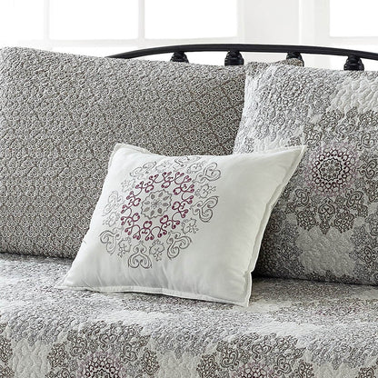 Ensemble de couvre-lit Serenta 6 pièces en mélange de coton pour lit de jour - 75 x 39