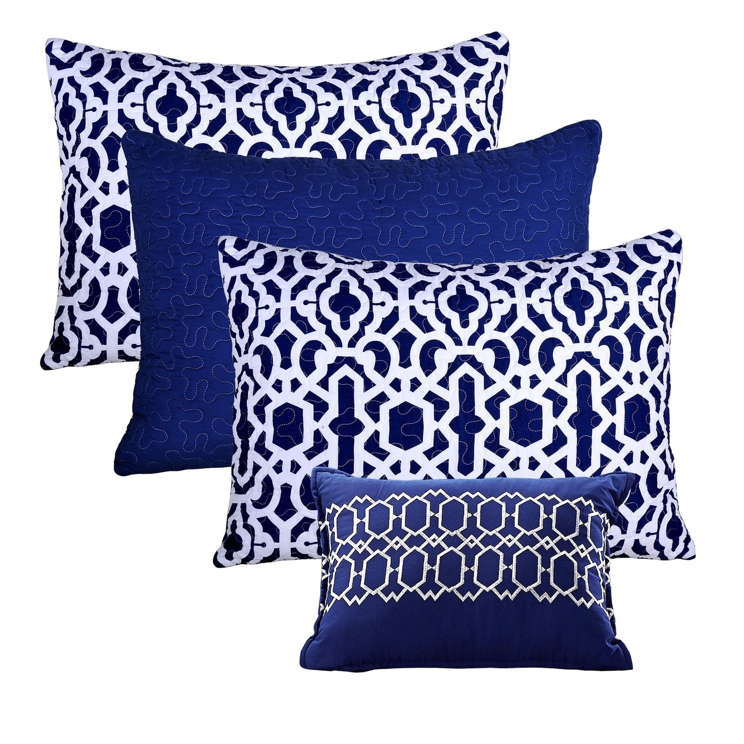 Ensemble de couvre-lit Serenta 6 pièces en mélange de coton pour lit de jour - 75 x 39