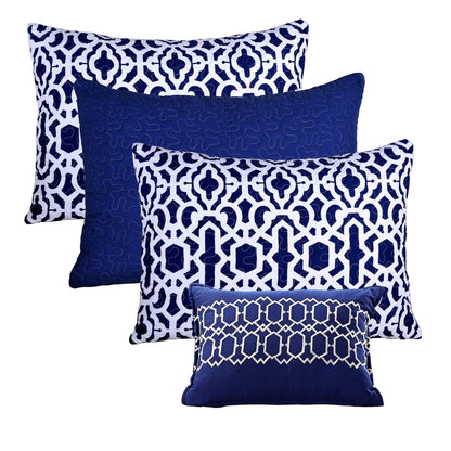 Ensemble de couvre-lit Serenta 6 pièces en mélange de coton pour lit de jour - 75 x 39