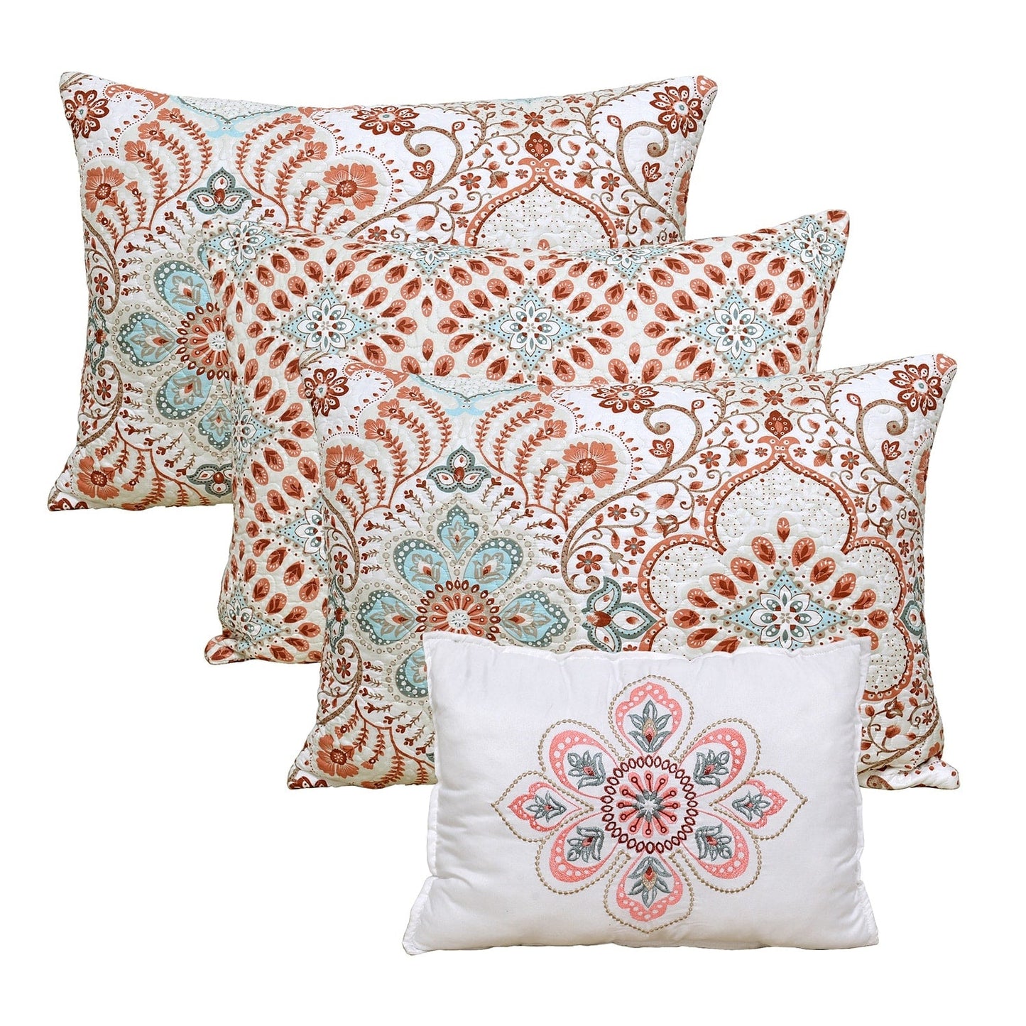 Ensemble de couvre-lit Serenta 6 pièces en mélange de coton pour lit de jour - 75 x 39