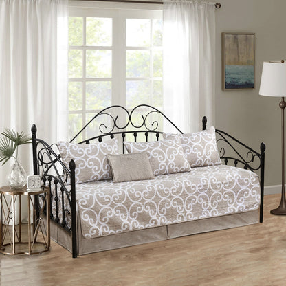 Ensemble de couvre-lit Serenta 6 pièces en mélange de coton pour lit de jour - 75 x 39