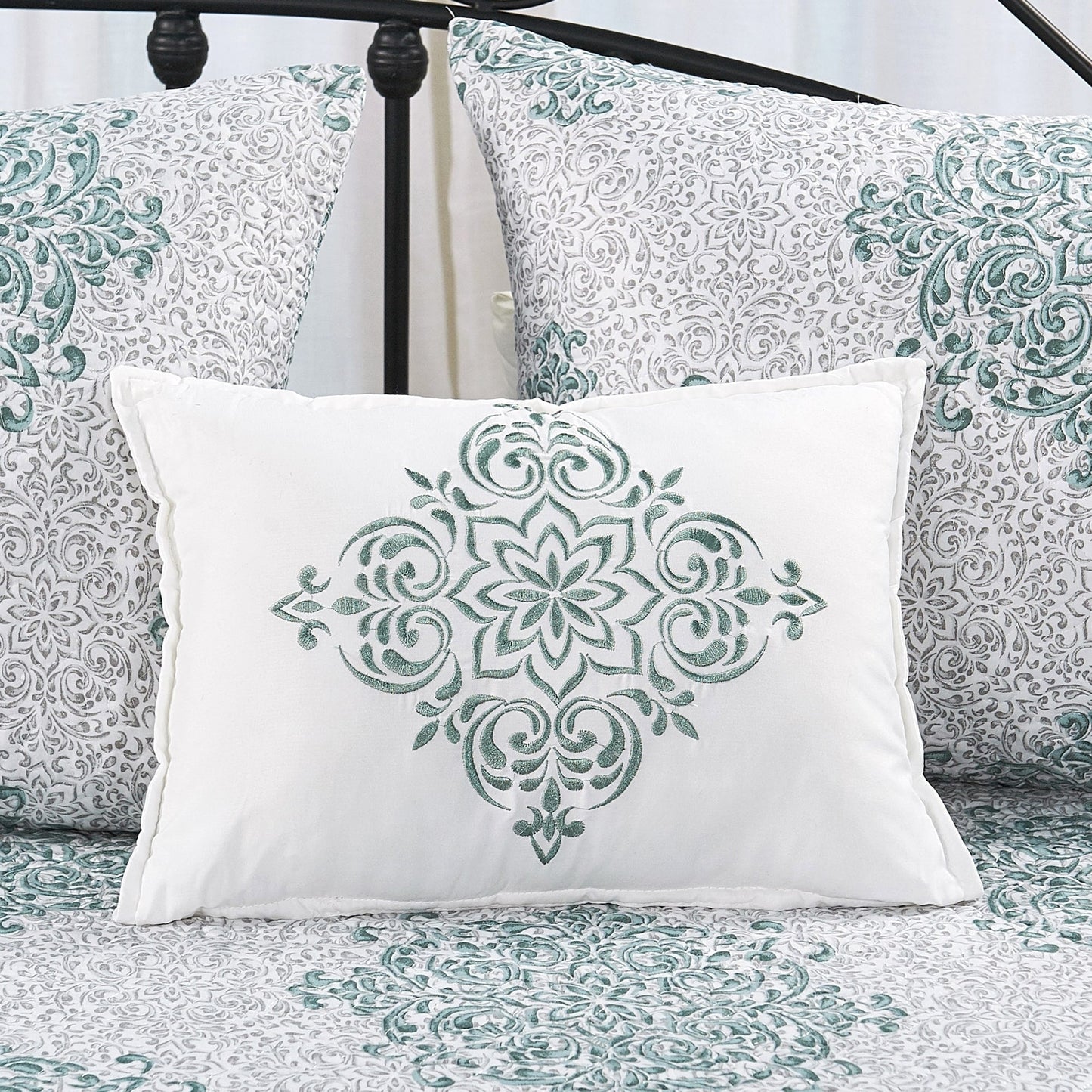 Ensemble de couvre-lit Serenta 6 pièces en mélange de coton pour lit de jour - 75 x 39