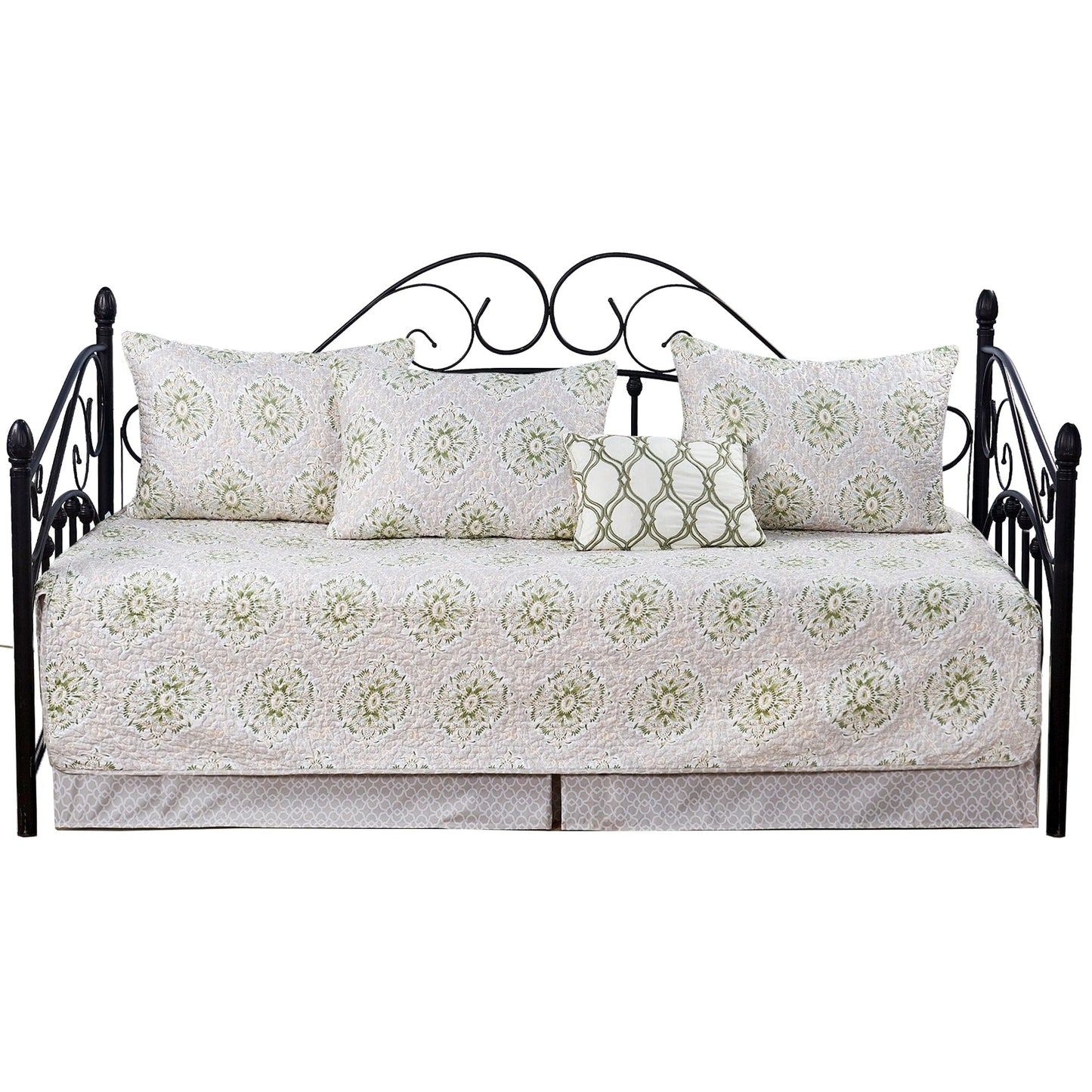 Ensemble de couvre-lit Serenta 6 pièces en mélange de coton pour lit de jour - 75 x 39