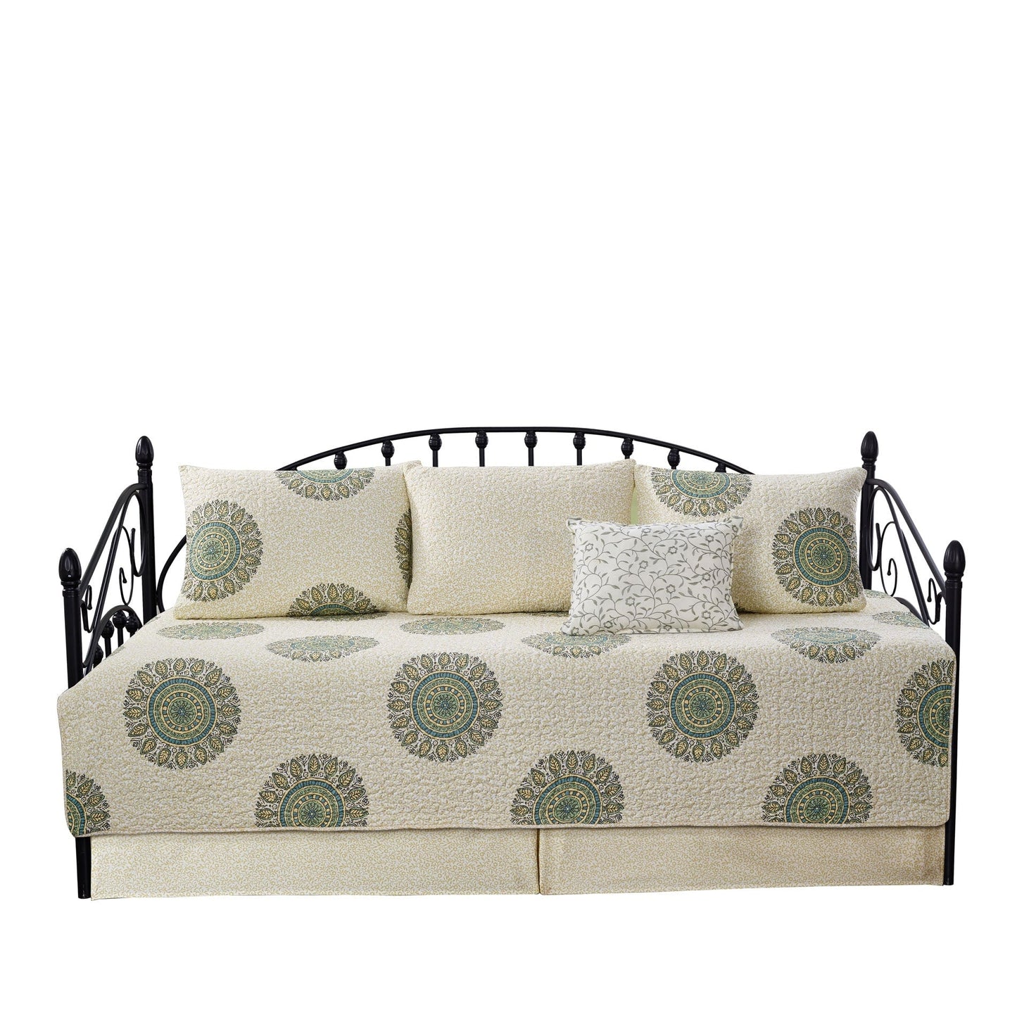 Ensemble de couvre-lit Serenta 6 pièces en mélange de coton pour lit de jour - 75 x 39