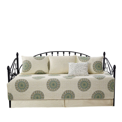 Ensemble de couvre-lit Serenta 6 pièces en mélange de coton pour lit de jour - 75 x 39