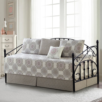 Ensemble de couvre-lit Serenta 6 pièces en mélange de coton pour lit de jour - 75 x 39