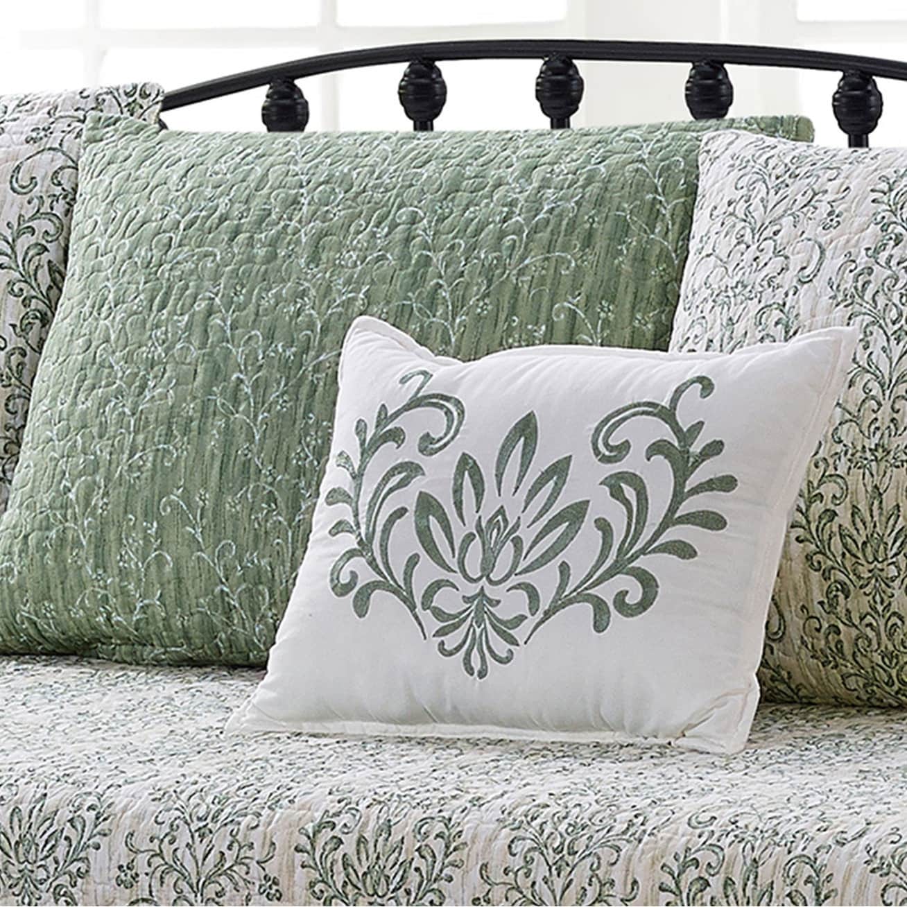 Ensemble de couvre-lit Serenta 6 pièces en mélange de coton pour lit de jour - 75 x 39