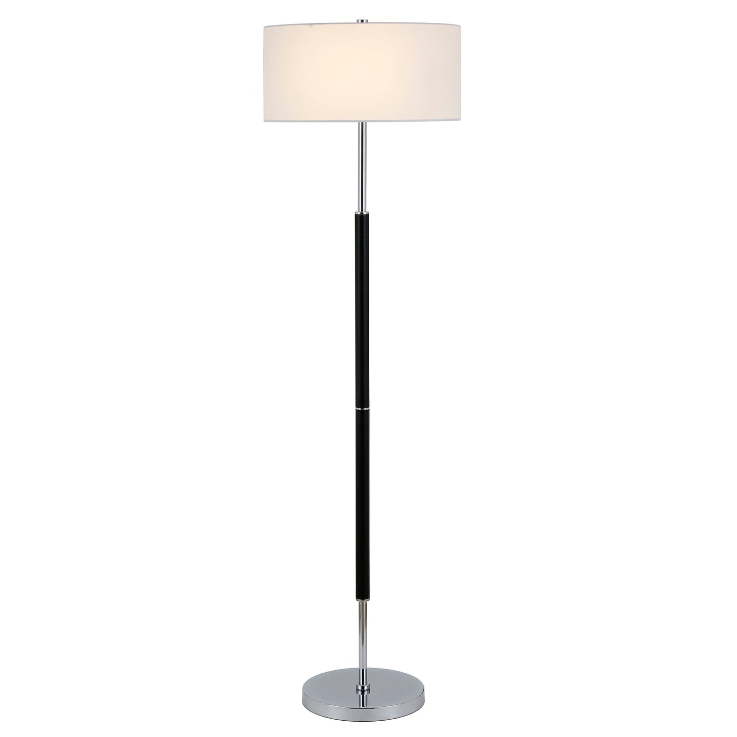 Lampadaire Simone à 2 lumières avec abat-jour en tissu