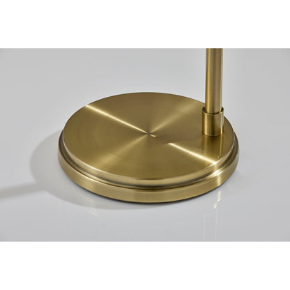 Lampadaire en verre fumé - Laiton